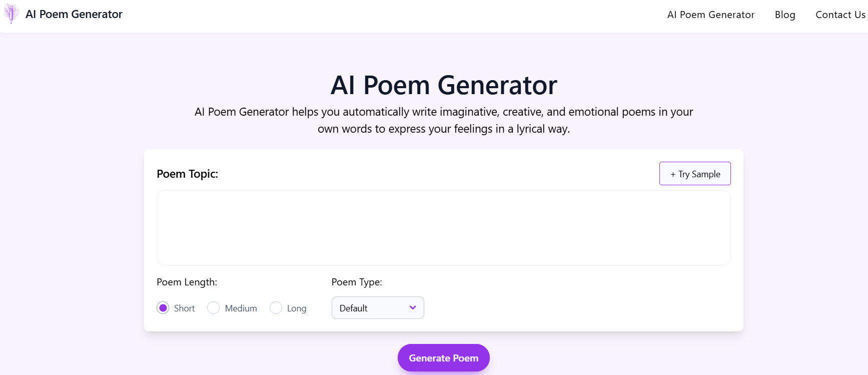Generate poems without ChatGPT