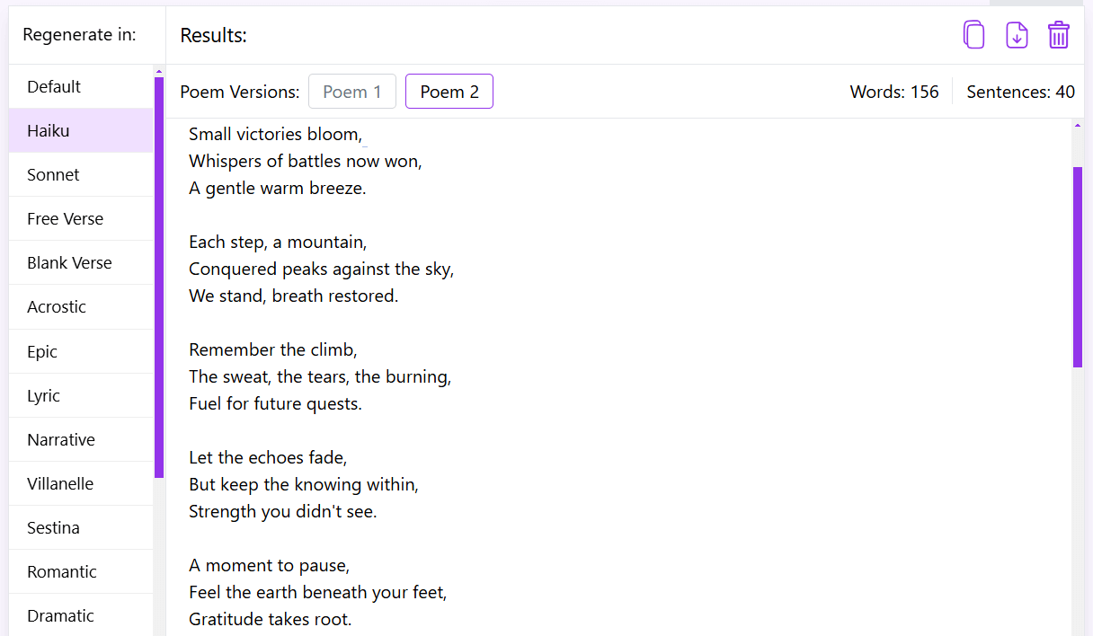 Revise and Refine Poem
